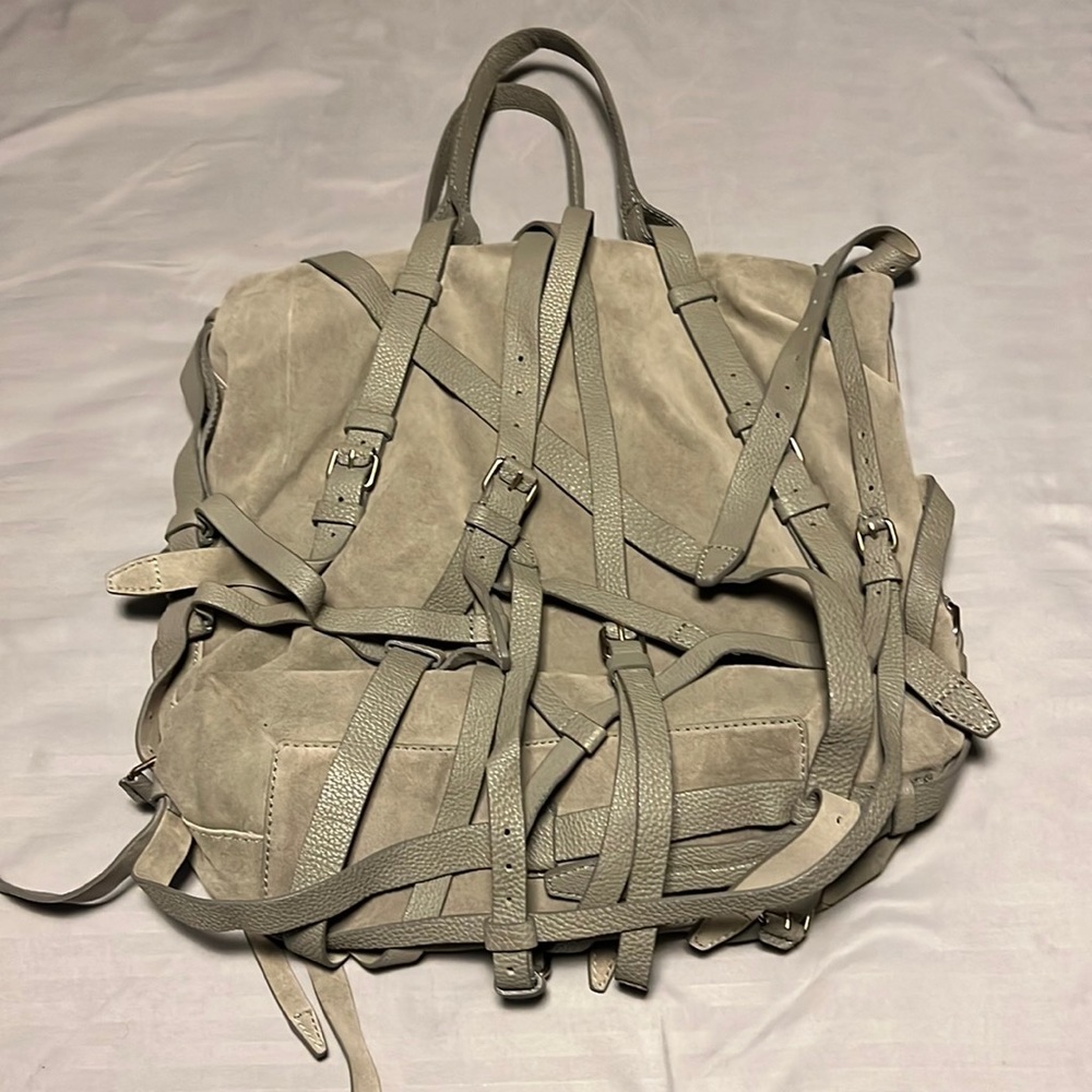 NWOT Alexander Wang grey Kirsten suede satchel